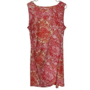 J. McLaughlin Catalina Cloth Nylon Ruched Knee‎ Length Dress XL Cottage Coastal